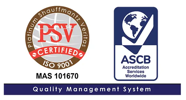 ISO 9001:2015 certified by PSV and ASCB